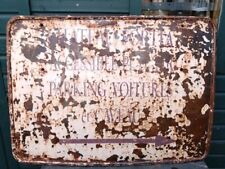 Original French Metal Chateau Fortia Sign Wine Bar Cave Chateauneuf-du-Pape