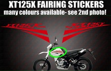 2007 XT125X  CUSTOM Side fairing stickers decals,  2 piece MANY COLOURS XT 125 X