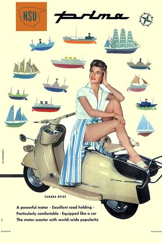 Vintage lambretta bar print - lambretta,