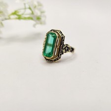 925 silver created emerald - created,