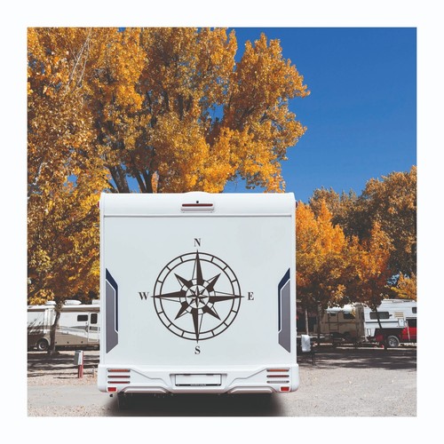 Compass rose sticker motorhome - compass,