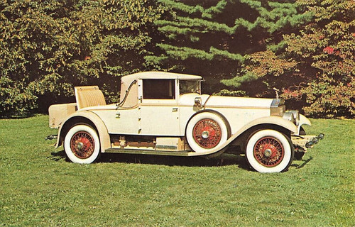 Postcard automobile 1927 rolls - automobile,