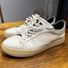 Massimo Dutti White Leather Trainers - UK9 EU 43 Italy