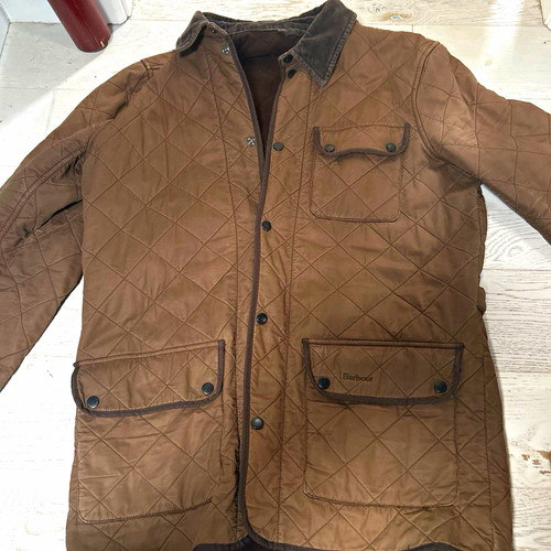 Barbour men brown quilted - brown,