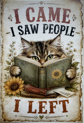 Cat attitude postcard - cat,
