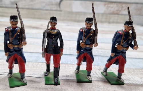 54mm lead painted soldiers x4 - soldiers,