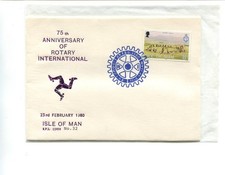 Isle of Man 1980 75th Anniversary Rotary International cover, RPS No 32