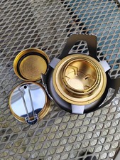 Outdoor Alcohol Burner Portable Brass Alcohol Stove Backpacking Camping Cooking