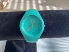 Ice Watch Chamallow Pastel Aqua Orange Accents Silicone Strap 
