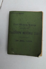 GWR.   1939.   book.    telegraph message guide.    Dolwen