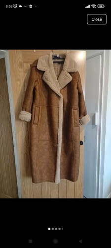 Topshop brown beige fur