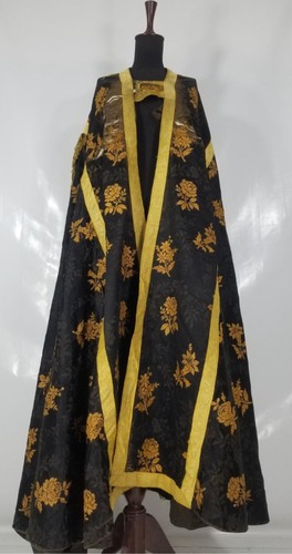 Antique french silk floral - antique,