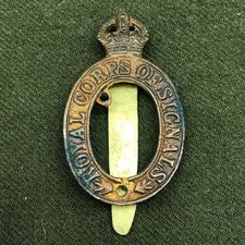 British Army Regimental Cap Badge - Original - Royal Corps of Signals Part