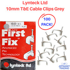 10mm² Flat Twin & Earth Cable Clips Grey 100PACK! LYNTECK Ltd 10mm T&E Clip #581