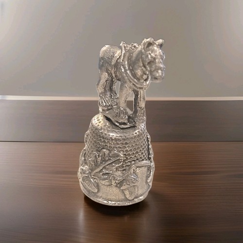 Shire horse pewter thimble - pewter,