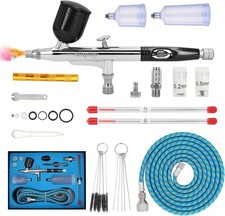 Dual-Action Airbrush Kit – Gravity Feed Airbrush Gun with 0.2mm/0.3mm/0.5mm Need