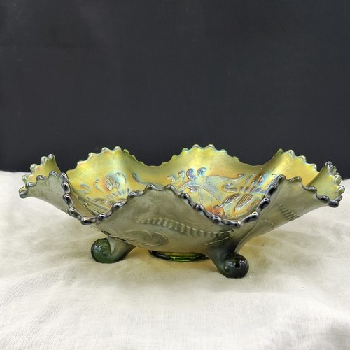 Antique fenton green carnival - antique,