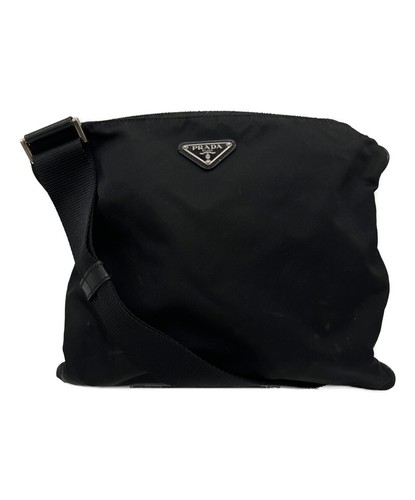 Prada nylon shoulder bag black - nylon,