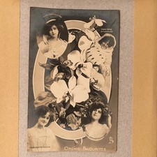 Orchid Favourites - Old Glamour Picture Postcard.