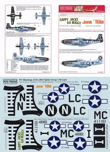 Kits world decals p - decals, p-51d