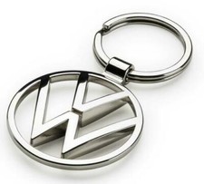 NEW GENUINE METAL VW NEW LOGO DESIGN VOLKSWAGEN KEYRING CHROME 000087010BN
