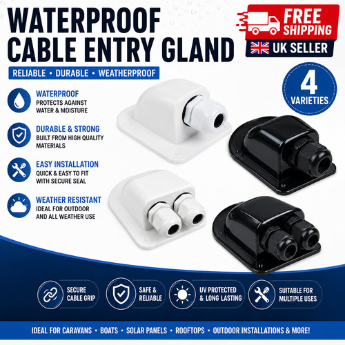 Waterproof dual cable entry - waterproof,