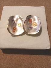 Hand Painted Gold Tone Stud