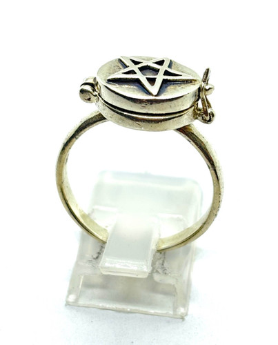 Sterling silver poison ring - silver,