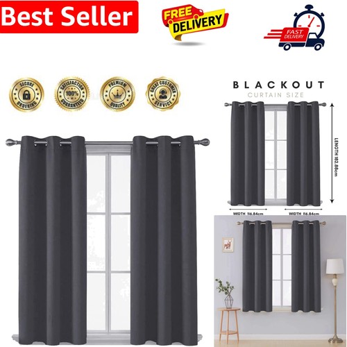 Charcoal blackout curtains 2 - blackout,