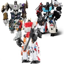 5 in 1 Combine Robot Car Toy 33cm Transforming Action Figure Gift Collection Set