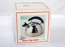 Judge Quality Stainless Steel Kettle Stove Top  2.25ltr Whistling Camping