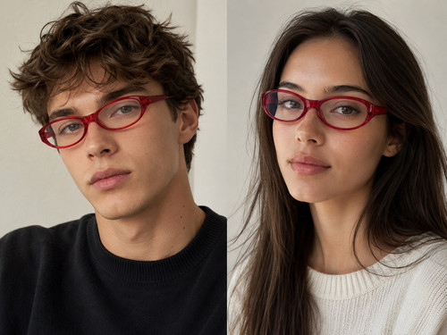 Unisex oval red funky - unisex,
