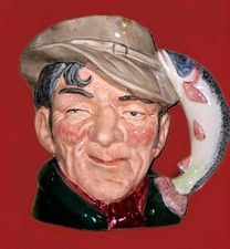 Royal Doulton The Poacher Character Jug D6 1954 Large Salmon Fisherman 