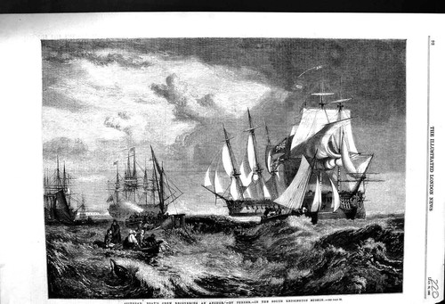 Old antique print 1860 - print,