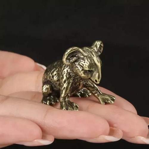 Small brass koala - brass,