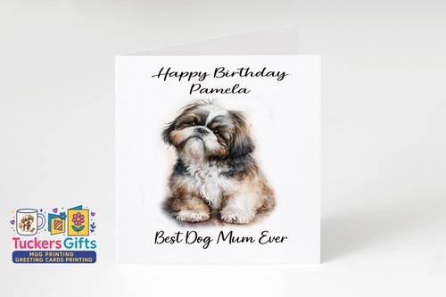 Personalised shih tzu birthday - tzu,