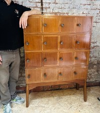 Large Mid century Teak Haberdashery Bank Of Drawers/Cabinet COURIER AVAILABLE