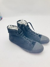 Mens Boots Black Ankle Budget Baseball Boots Lace Ups Size UK 9