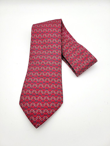 Hermes burgundy silk neck tie - hermes,