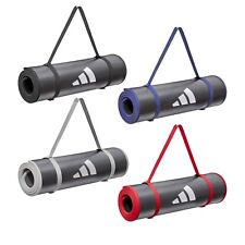 Adidas 10mm Exercise Mat Large Thick Gym Training Fitness Yoga with Carry Strap