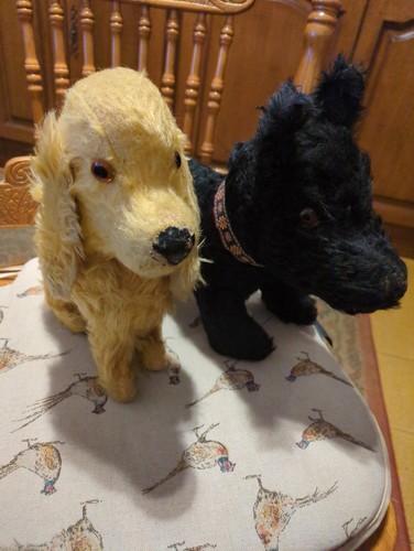 Antique black blond mohair - antique, dog