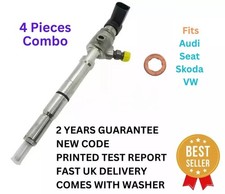 x4 Fuel Injector Fits Audi Seat Skoda VW 1.6 TDI A2C9626040080 03L130277B