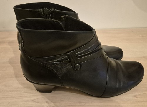 Black leather ankle - leather, by
