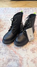 TU Winter Black  School Shoes Boots Girls Size 2 New