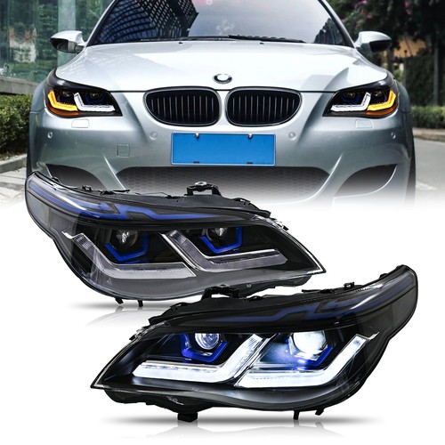 Led headlight pair for bmw - headlight,