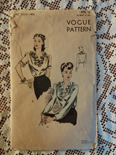 vintage 1940s Vogue blouse