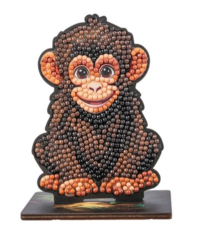 Chimp wildlife crystal - -, art