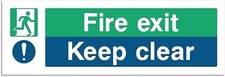 Fire Exit Keep Clear Sticker