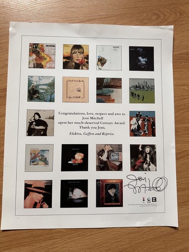 Joni mitchell signed century - mitchell, "century