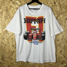 All Sport T-Shirt Top F1 Ferrari World Championship Team Racing 90s White XL